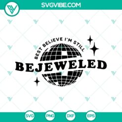 Bejeweled SVG files featuring disco ball and Midnight theme, perfect for crafts. Download now for creative projects.