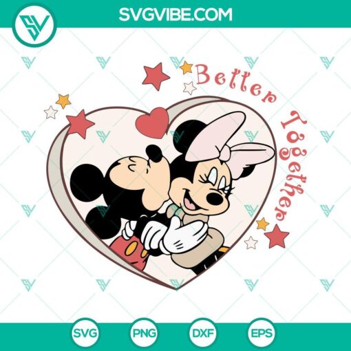 Better Together Mickey Minnie SVG image for couples, featuring a cute Disney design perfect for matching apparel and decor.