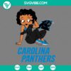 Betty Boop Carolina Panthers Football design in SVG, PNG, DXF, EPS formats for sports fans, unique apparel, and DIY projects.