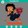 Betty Boop Chicago Bears football SVG design for download in PNG DXF EPS files, perfect for NFL fans and sports enthusiasts.