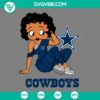 Betty Boop Dallas Cowboys football SVG design for different file formats. Perfect for Dallas Cowboys fans.