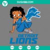 Betty Boop Detroit Lions football SVG design for NFL fans - PNG, DXF, EPS files for crafting.