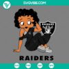 Betty Boop Las Vegas Raiders football SVG images with PNG DXF EPS files, perfect for NFL fans and craft projects.