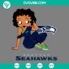 Betty Boop Seattle Seahawks Football design SVG with PNG, DXF, and EPS files for download. Perfect for Seahawks football fans.