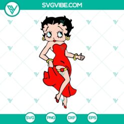 Betty Boop SVG images bundle featuring cartoon character files in PNG format for digital design projects.