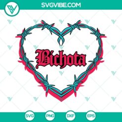 Bichota Heart and Karol G SVG design for download, featuring vibrant and intricate heart motifs, ideal for crafting projects.