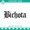 Bichota logo embroidery design inspired by Karol G music, featuring vibrant patterns for music lovers.