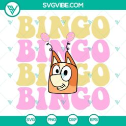 Bingo Heeler Easter SVG with Cartoon Dog and Bunny Ears for Cute Easter Crafts and Decorations.