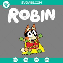 Bluey and Bingo DC Comics themed SVG images with various file formats available for download - PNG, EPS, DXF.