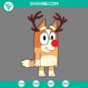 Bingo Rudolph The Red Nosed Reindeer and Bluey Christmas SVG design with PNG EPS DXF files for holiday crafting projects.
