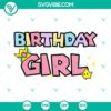 Birthday Girl Princess Peach SVG Image with Mario Princess design. High-quality SVG download for birthday celebrations.