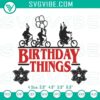 Stranger Things inspired birthday embroidery designs for party decorations on digital product image.