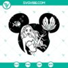 Black Ariel and Halle Bailey inspired Mickey Mouse Ears SVG image for Disney fans.