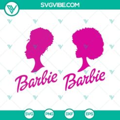 Black Barbie Bundle SVG Files, Black Princess Doll SVG Files, Afro Barbie SVG Files