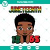 Black Boy Juneteenth 1865 SVG Download Bundle, Afro Boy design with Juneteenth SVG File, ideal for digital crafting projects.