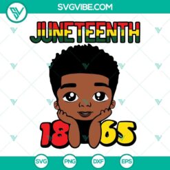 Black Boy Juneteenth 1865 SVG Download Bundle, Juneteenth SVG File, Afro Boy 5