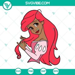 Black Disney Princess SVG Image Bundle, Ariel Aurora And Belle SVG Image, 7