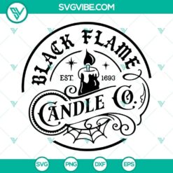 Black Flame Candle Co SVG images for Halloween in farmhouse style. Great Halloween SVG files for crafts.