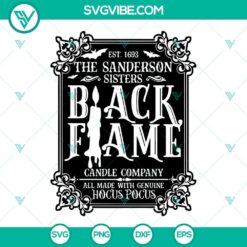 Sanderson Sisters SVG images bundle by Black Flame Candle Company. Perfect for Halloween crafts and decor.