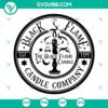 Black Flame Candle Company SVG files inspired by Hocus Pocus with spooky black flame design. Perfect for Halloween crafting.