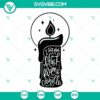 Black Flame Candle and Hocus Pocus SVG cut files for Cricut, ideal for Halloween crafts and DIY projects.
