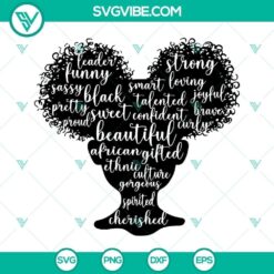 Black Girl SVG Download, Young Beautiful Black Girl SVG Images, African American