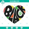 Black Heart SVG files with designs for Black History Month and Juneteenth celebrations available for download.