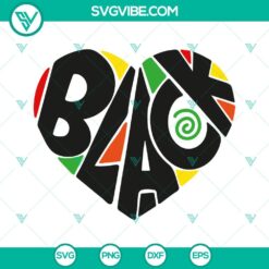 Black Heart SVG Files, Black History Month SVG File, Juneteenth SVG Download, Black