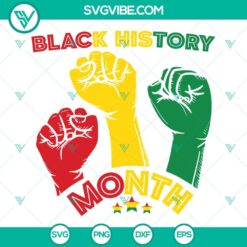 Black History Month and African American Raised Hand SVG images for Black culture celebration and diversity.