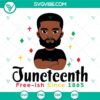 Juneteenth Black Man Free-ish Since 1865 SVG PNG DXF EPS Cut File for digital prints and designs.