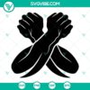 Black Panther X Salute Arms Crossed Gesture SVG file for digital designs.