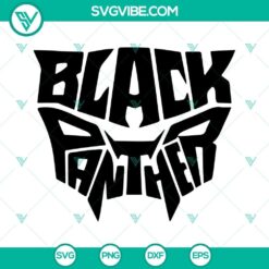 Black Panther superhero SVG digital cut file clipart, perfect for crafting projects.