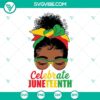 Juneteenth SVG file featuring Black Women Messy Bun design for download, Celebrate Juneteenth with this digital graphic.