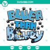 Bluey dog cartoon SVG file featuring a vibrant shade of blue, downloadable in PNG, DXF, and EPS, perfect for digital projects.