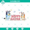 Bluey And Bingo Hoppy Easter SVG images for kids, cute Bluey Easter design, perfect for Easter projects.