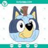 Bluey and Bingo from the show Bluey dressed up in Halloween costumes with pumpkins. SVG, DXF, PNG files for download. Great for festive crafts.