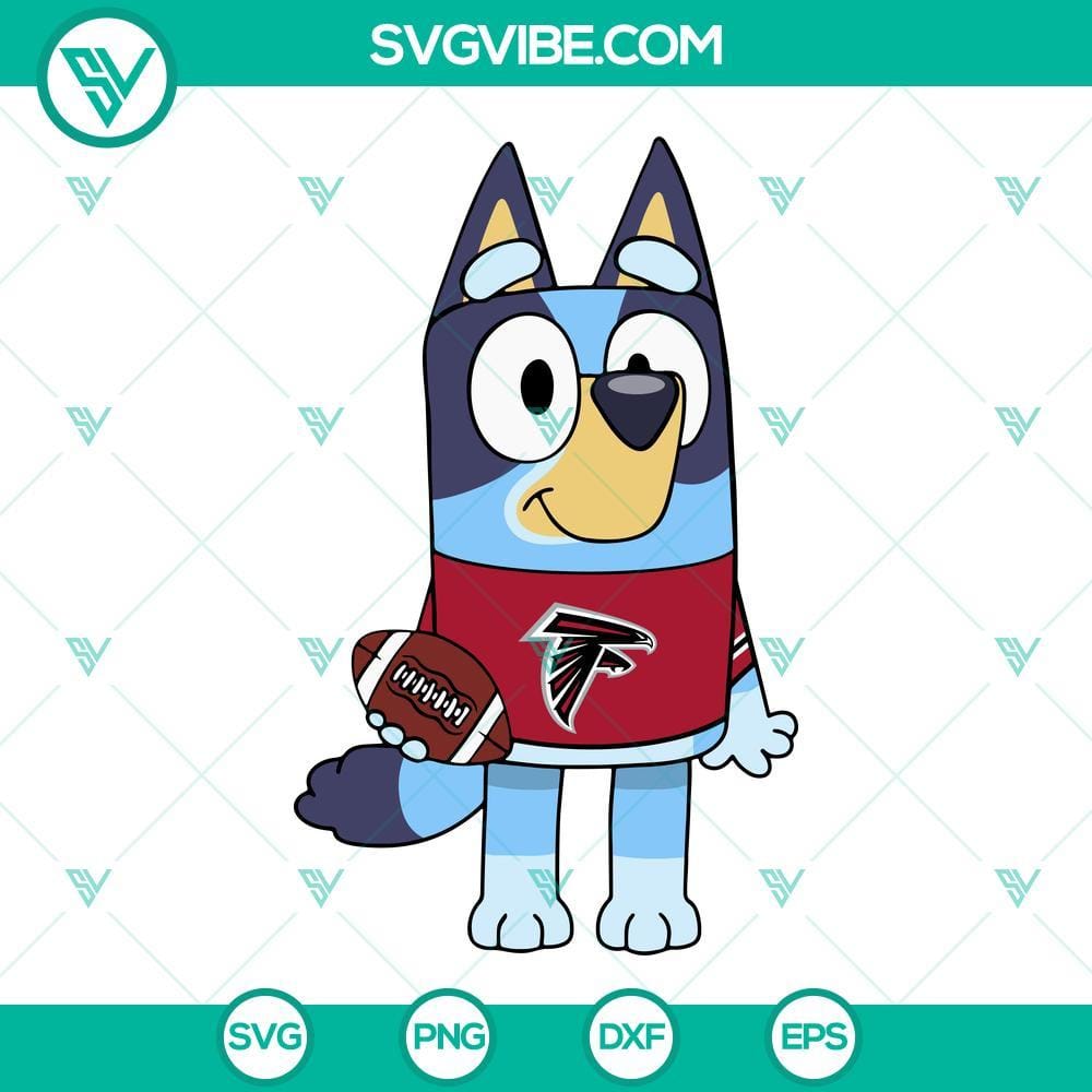 Bluey Atlanta Falcons SVG PNG DXF EPS Cricut Bluey Atlanta Falcons SVG file for Cricut, in PNG, DXF, and EPS formats. Perfect for NFL fans and crafting projects.
