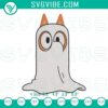 Bluey Bingo Ghost Halloween Embroidery Designs for instant digital download, featuring spooky and playful Halloween themed patterns.