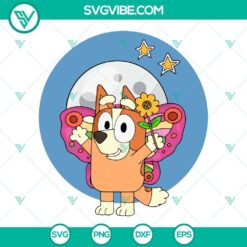 Bluey Bingo and Cottagecore Red Heeler SVG images featuring an Aussie Heeler dog in a charming design. Ideal for crafts and digital projects.