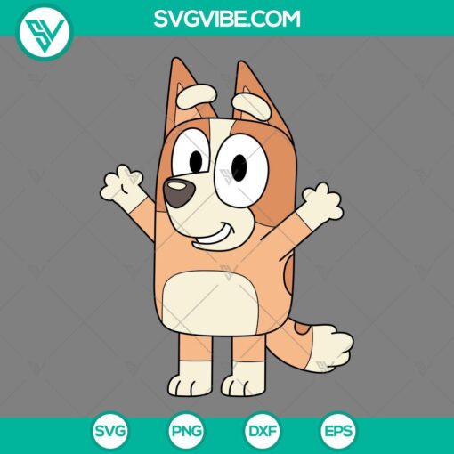 Bluey Bingo digital SVG image and PNG files featuring colorful and playful design for kids' games and activities.