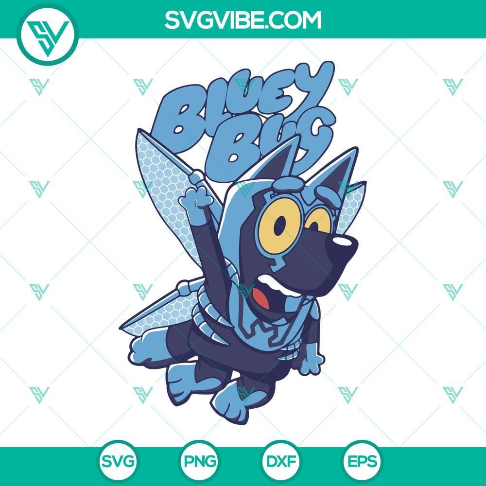 Bluey Blue Beetle SVG, Dc Movies SVG PNG DXF EPS Files Bluey Blue Beetle SVG file for DC movies featuring PNG, DXF, and EPS file formats. Great for digital designs.