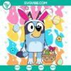 Bluey Bunny Easter Cricut SVG with cute blue Easter eggs and Happy Easter theme, perfect for digital crafting projects.