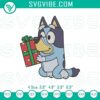 Bluey Christmas gifts embroidery file with holiday patterns - festive festive embroidery design.