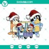 Bluey Christmas SVG with Santa Hat design, ideal for holiday crafting projects. Download high-quality SVG files for Christmas decor.