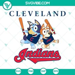 Blue Cleveland Indians baseball-themed SVG files in blue color scheme, suitable for various digital crafting projects.