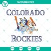 Colorado Rockies baseball team logo in blue color scheme SVG, PNG, DXF, and EPS digital files.