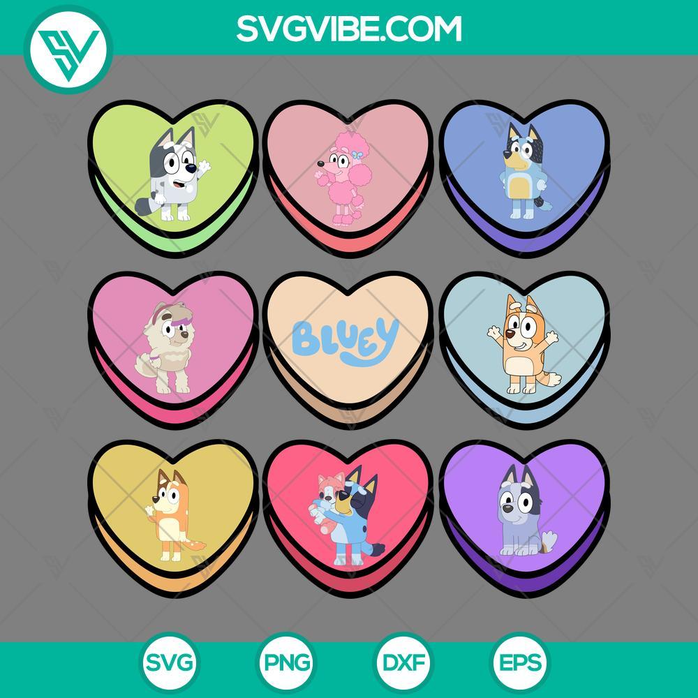 bluey-conversation-hearts-svg-bluey-valentine-svg-bluey-family-and-friends-svg-bluey-characters-svg-mockup.jpg Bluey conversation hearts and characters SVG file for Valentine's Day craft projects, featuring Bluey, family, and friends.