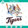 Bluey Detroit Tigers baseball SVG digital download with PNG, DXF, and EPS files. Ideal for sports fans and craft projects.