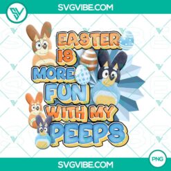 Bluey Easter peeps PNG files for download, featuring adorable Bluey character and Easter peeps, perfect for Easter crafts and designs.