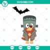 Bluey Frankenstein Halloween SVG cut file design in PNG, DXF, and EPS formats for download. Ideal for Halloween crafts and projects.